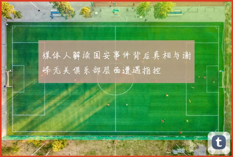 媒体人解读国安事件背后真相与谢峰无关俱乐部层面遭遇指控